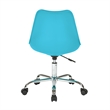 Scranton & Co Mod-Inspired Office Chair in Teal Blue - Chrome Base