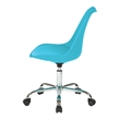 Scranton & Co Mod-Inspired Office Chair in Teal Blue - Chrome Base