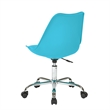 Scranton & Co Mod-Inspired Office Chair in Teal Blue - Chrome Base