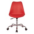 Scranton & Co Mod-Inspired Office Chair in Red Faux Leather - Chrome