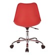 Scranton & Co Mod-Inspired Office Chair in Red Faux Leather - Chrome