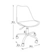 Scranton & Co Mod-Inspired Office Chair in Red Faux Leather - Chrome