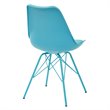 Scranton & Co Mod-Inspired Side Chair in Teal Blue - 4-Leg Base