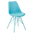 Scranton & Co Mod-Inspired Side Chair in Teal Blue - 4-Leg Base