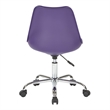 Scranton & Co Mod-Inspired Office Chair in Purple - Chrome Base