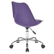 Scranton & Co Mod-Inspired Office Chair in Purple - Chrome Base