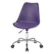 Scranton & Co Mod-Inspired Office Chair in Purple - Chrome Base