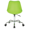 Scranton & Co Mod-Inspired Office Chair in Green - Chrome Base