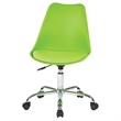 Scranton & Co Mod-Inspired Office Chair in Green - Chrome Base