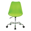Scranton & Co Mod-Inspired Office Chair in Green - Chrome Base