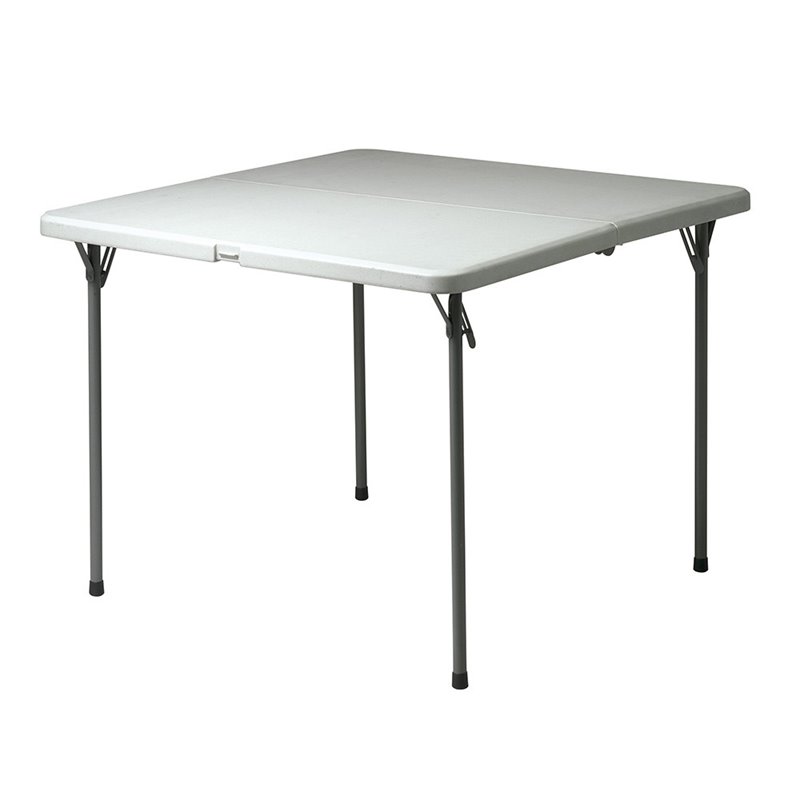 Scranton & Co 5-Piece Folding Table and Chair Set in Light Gray