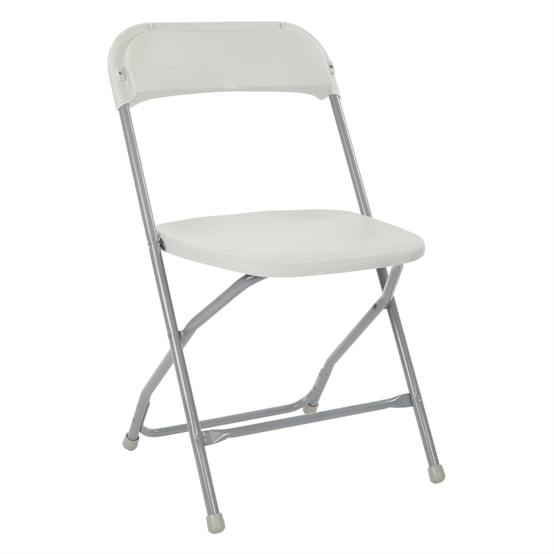 Scranton & Co 5-Piece Folding Table and Chair Set in Light Gray