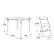 Scranton & Co 5-Piece Folding Table and Chair Set in Light Gray