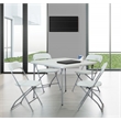 Scranton & Co 5-Piece Folding Table and Chair Set in Light Gray