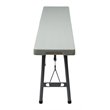 Scranton & Co 6 Ft Folding Bench in Light Gray - Powder Coated Frame