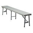 Scranton & Co 6 Ft Folding Bench in Light Gray - Powder Coated Frame
