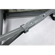 Scranton & Co 6 Ft Folding Bench in Light Gray - Powder Coated Frame