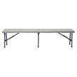 Scranton & Co 6 Ft Folding Bench in Light Gray - Powder Coated Frame