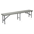 Scranton & Co 6 Ft Folding Bench in Light Gray - Powder Coated Frame
