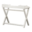 Scranton & Co Writing Desk in White Wash - Birch Veneer with X-Frame