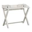Scranton & Co Writing Desk in White Wash - Birch Veneer with X-Frame