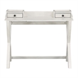 Scranton & Co Writing Desk in White Wash - Birch Veneer with X-Frame