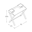 Scranton & Co Writing Desk in White Wash - Birch Veneer with X-Frame