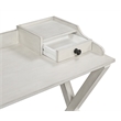 Scranton & Co Writing Desk in White Wash - Birch Veneer with X-Frame