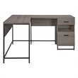 Scranton & Co L-Shape Desk in Farm Oak with Power Hub and Storage