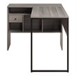 Scranton & Co Contemporary L-Shape Desk in Farm Oak Gray with Storage