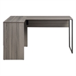 Scranton & Co Contemporary L-Shape Desk in Farm Oak Gray with Storage