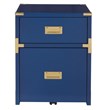 Scranton & Co 2-Drawer File Cabinet in Lapis Blue - Campaign Style