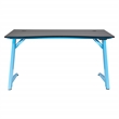Scranton & Co Contemporary Gaming Desk with LED Lights in Matte Blue