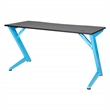 Scranton & Co Contemporary Gaming Desk with LED Lights in Matte Blue