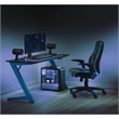 Scranton & Co Contemporary Gaming Desk with LED Lights in Matte Blue