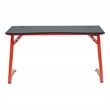 Scranton & Co Contemporary Gaming Desk with LED Lights in Matte Red