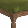 Scranton & Co Contemporary Cane Oval Back Chair in Moss Green Fabric