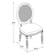 Scranton & Co Contemporary Cane Oval Back Chair in Azure Blue Fabric