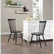 Scranton & Co Windsor Solid Wood Dining Chair in Black 2 Pack