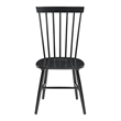 Scranton & Co Windsor Solid Wood Dining Chair in Black 2 Pack