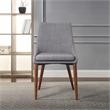 Scranton & Co Mid-Century Dining Accent Chair in Dove Gray 2 Pack