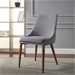 Scranton & Co Mid-Century Dining Accent Chair in Dove Gray 2 Pack