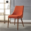 Scranton & Co Mid-Century Dining Chair in Tangerine Orange 2 Pack