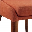 Scranton & Co Mid-Century Dining Chair in Tangerine Orange 2 Pack