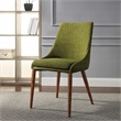 Scranton & Co Mid-Century Dining Accent Chair in Green 2 Pack