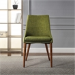 Scranton & Co Mid-Century Dining Accent Chair in Green 2 Pack