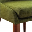 Scranton & Co Mid-Century Dining Accent Chair in Green 2 Pack