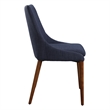 Scranton & Co Mid-Century Dining Accent Chair in Navy Blue 2 Pack