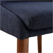Scranton & Co Mid-Century Dining Accent Chair in Navy Blue 2 Pack