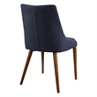 Scranton & Co Mid-Century Dining Accent Chair in Navy Blue 2 Pack